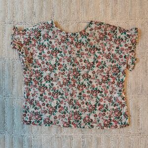 Emile et Ida Floral Kids Blouse - Red and Green